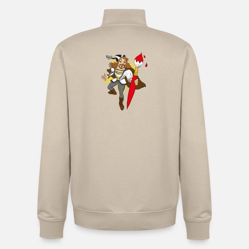 duerer-comic - Sweat zippé unisexe en coton bio Stanley/Stella - beige crème