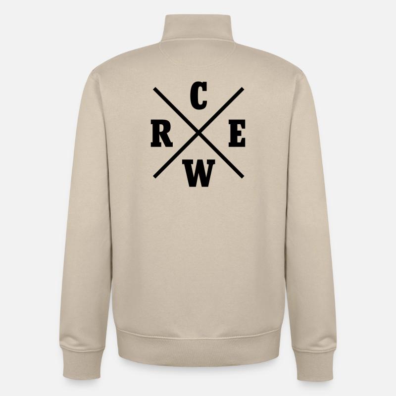 Équipage de croix - Sweat zippé unisexe en coton bio Stanley/Stella - beige crème