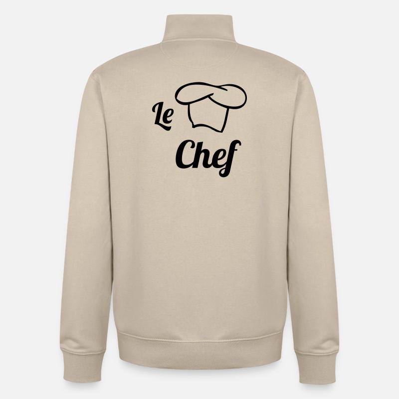 Le Chef - Unisex Organic Zip Sweatshirt von Stanley/Stella - Cremebeige