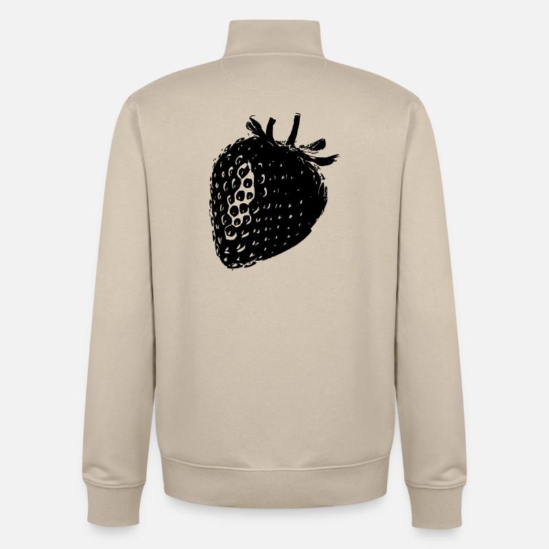 fraise - Sweat zippé unisexe en coton bio Stanley/Stella - beige crème