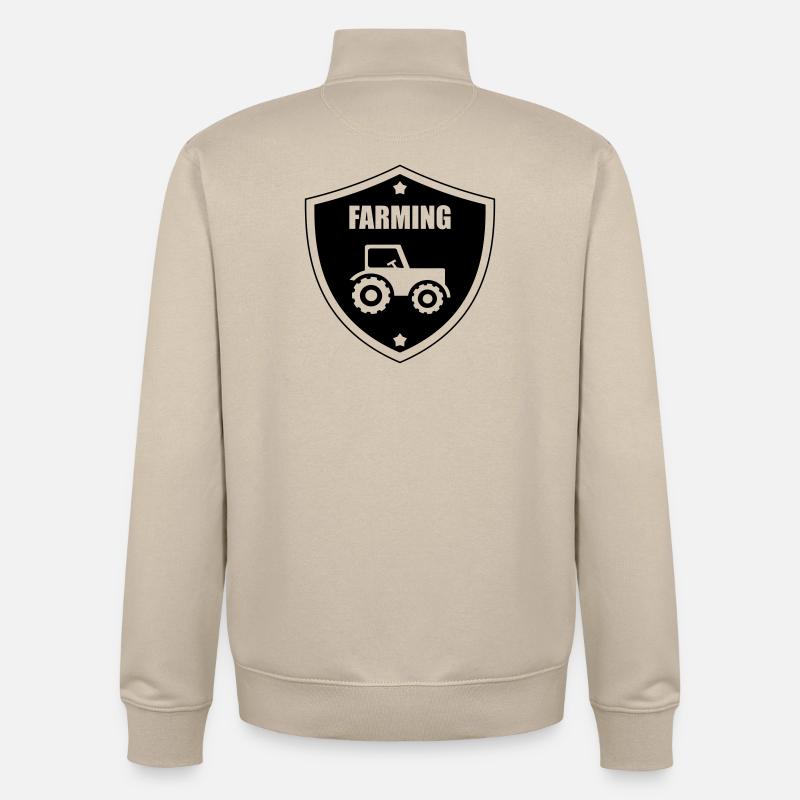 Farming - Sweat zippé unisexe en coton bio Stanley/Stella - beige crème