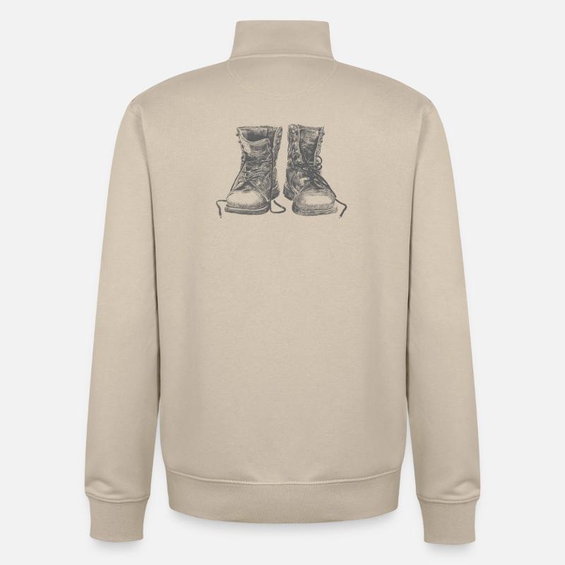Boots - Sweat zippé unisexe en coton bio Stanley/Stella - beige crème