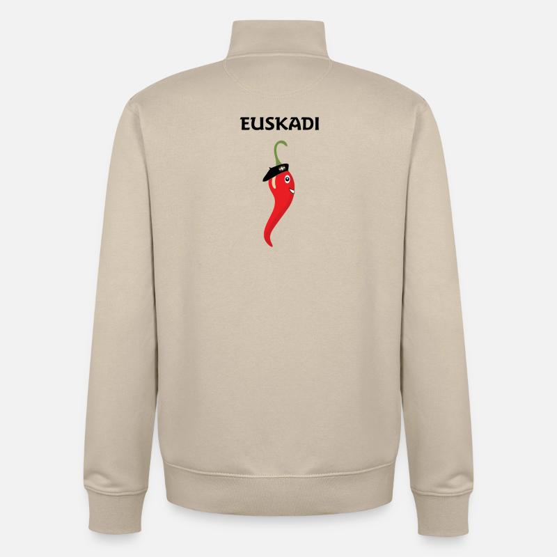 basque - Sweat zippé unisexe en coton bio Stanley/Stella - beige crème