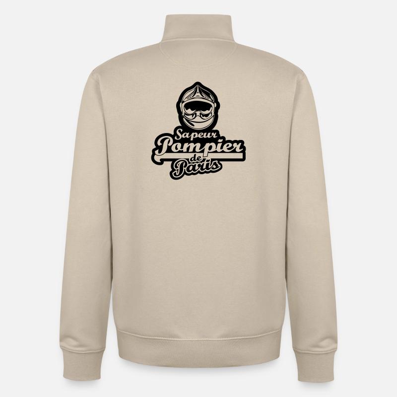 sp_de_paris_4 - Sweat zippé unisexe en coton bio Stanley/Stella - beige crème