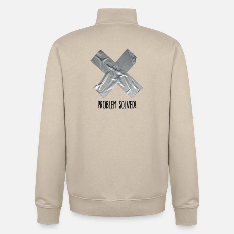 Problem Solved Duct tape - Unisex Organic Zip Sweatshirt von Stanley/Stella - Cremebeige