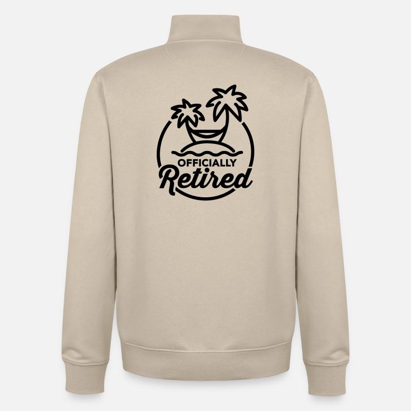 Officially retired - Sweat zippé unisexe en coton bio Stanley/Stella - beige crème