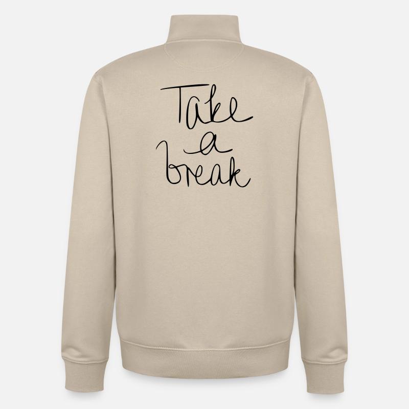 Take a break - Unisex Organic Zip Sweatshirt von Stanley/Stella - Cremebeige