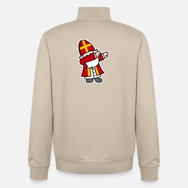 Sinterklaas Saint / Nicholas Dab Dabbing - Unisex Organic Zip Sweatshirt by Stanley/Stella - desert dust