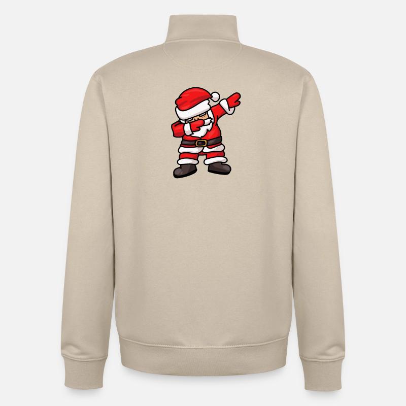 Dabbing Santa Weihnachtsmann Dab Dance - Unisex Organic Zip Sweatshirt von Stanley/Stella - Cremebeige