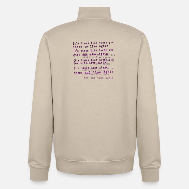 Foo Fighters Lyrik - Unisex Organic Zip Sweatshirt von Stanley/Stella - Cremebeige