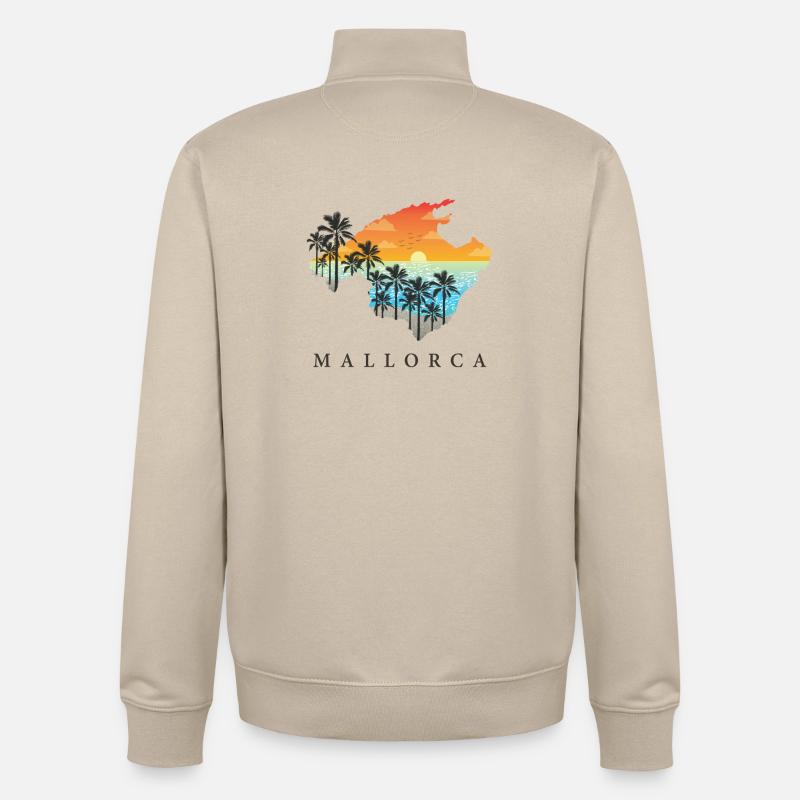 majorque - Sweat zippé unisexe en coton bio Stanley/Stella - beige crème