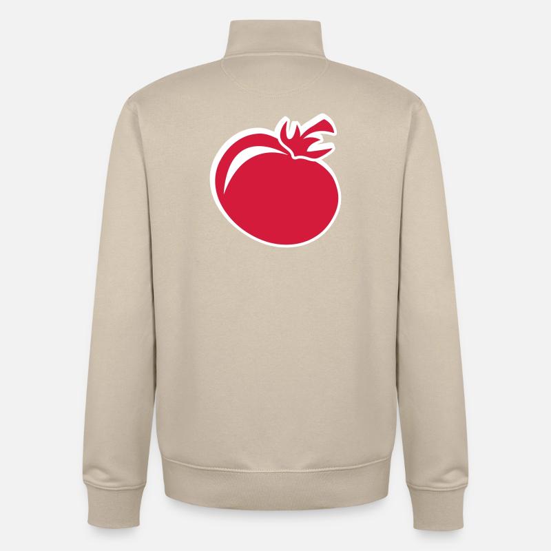Rote Tomate - Unisex Organic Zip Sweatshirt von Stanley/Stella - Cremebeige