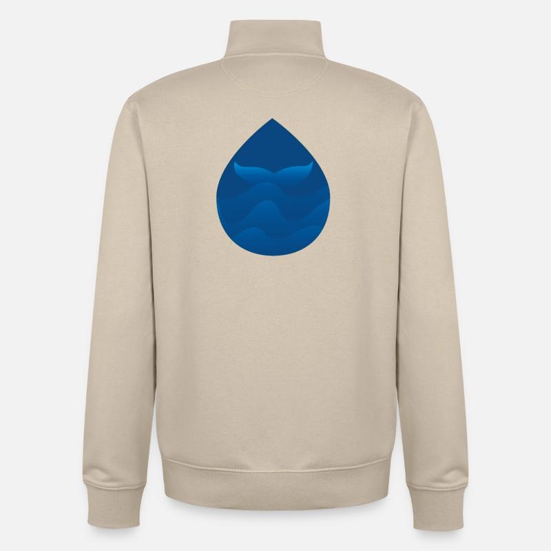 In die Tiefe tauchen - Unisex Organic Zip Sweatshirt von Stanley/Stella - Cremebeige