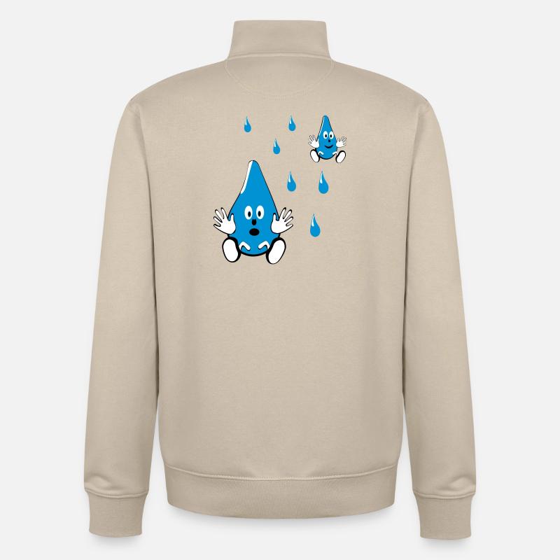 Kleine Wassertropfen Freunde - Unisex Organic Zip Sweatshirt von Stanley/Stella - Cremebeige