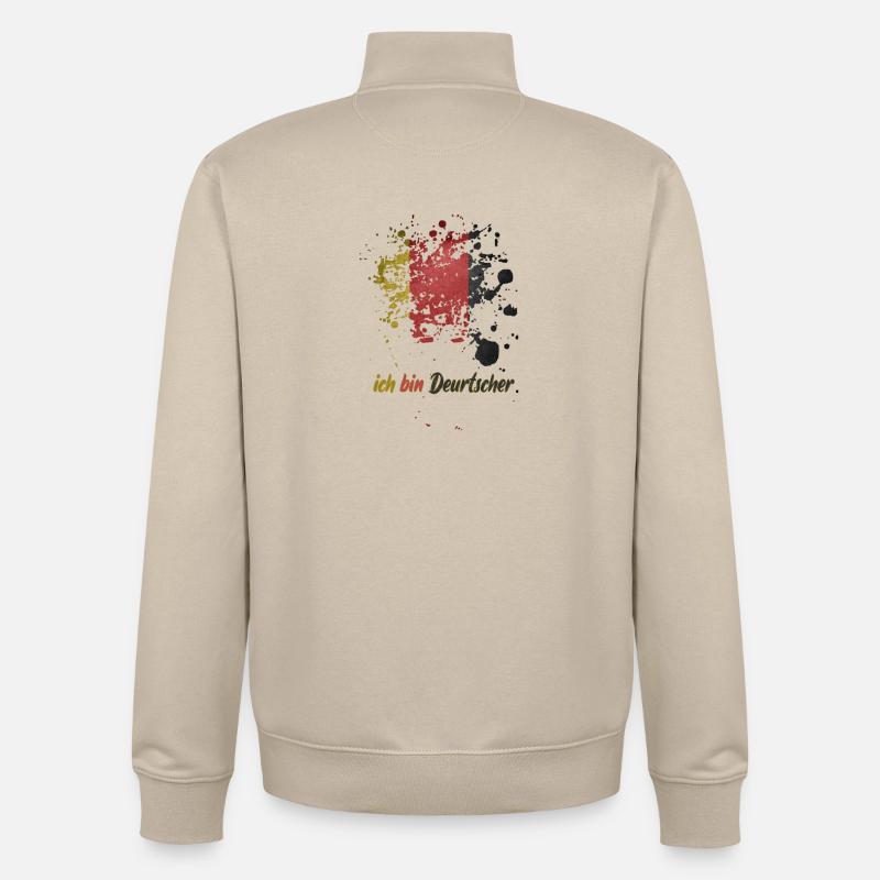 ich bin deutscher - Unisex Organic Zip Sweatshirt von Stanley/Stella - Cremebeige