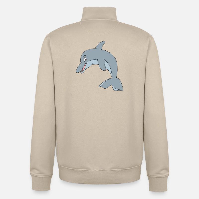 dauphin - Sweat zippé unisexe en coton bio Stanley/Stella - beige crème