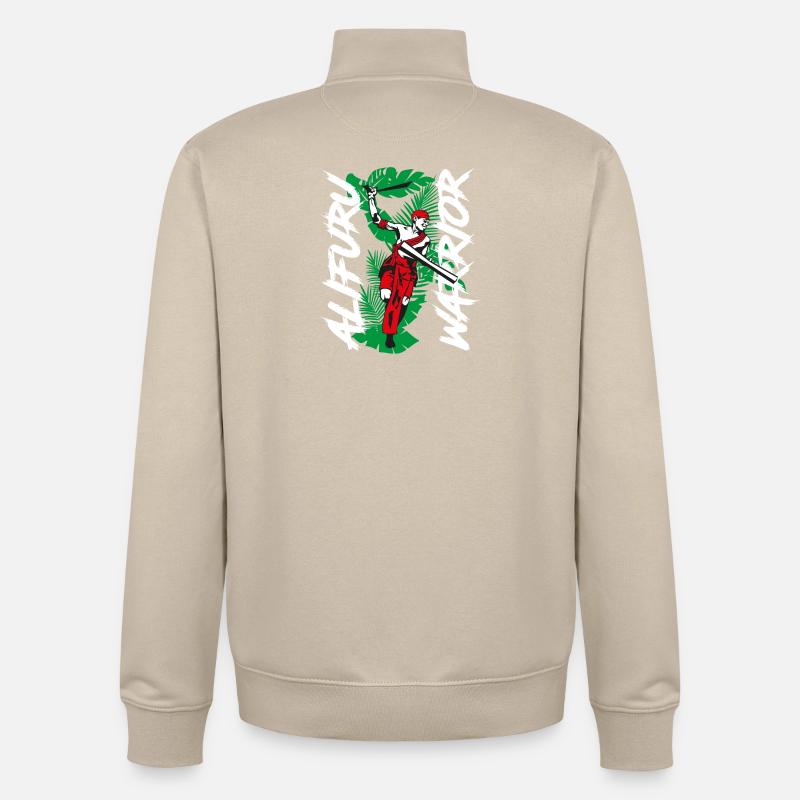 Alifuru Warrior by s2soon - Unisex Organic Zip Sweatshirt by Stanley/Stella - desert dust