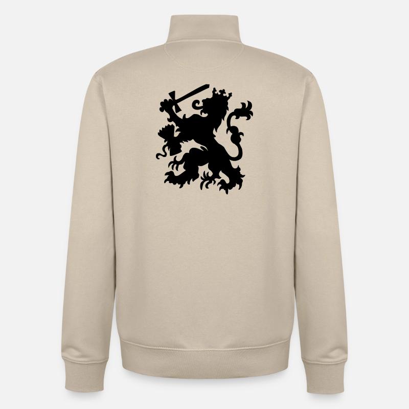 Leeuw, Löwe, Lowe - Unisex Organic Zip Sweatshirt von Stanley/Stella - Cremebeige