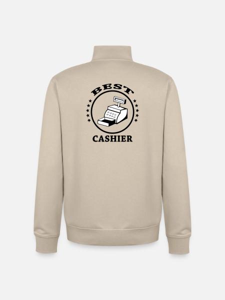 Best Cashier - Unisex Organic Zip Sweatshirt by Stanley/Stella - desert dust