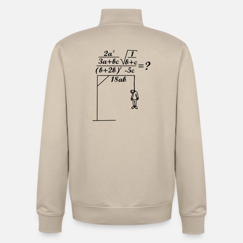 formule de math - Sweat zippé unisexe en coton bio Stanley/Stella - beige crème