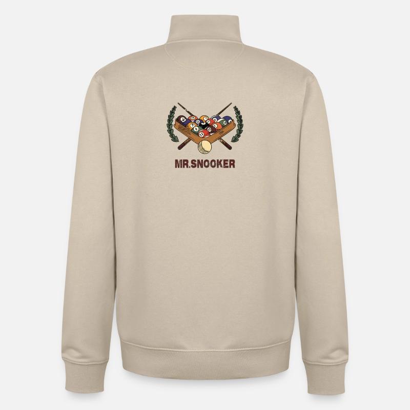 Mr. Snooker Design / Geschenkidee - Unisex Organic Zip Sweatshirt von Stanley/Stella - Cremebeige