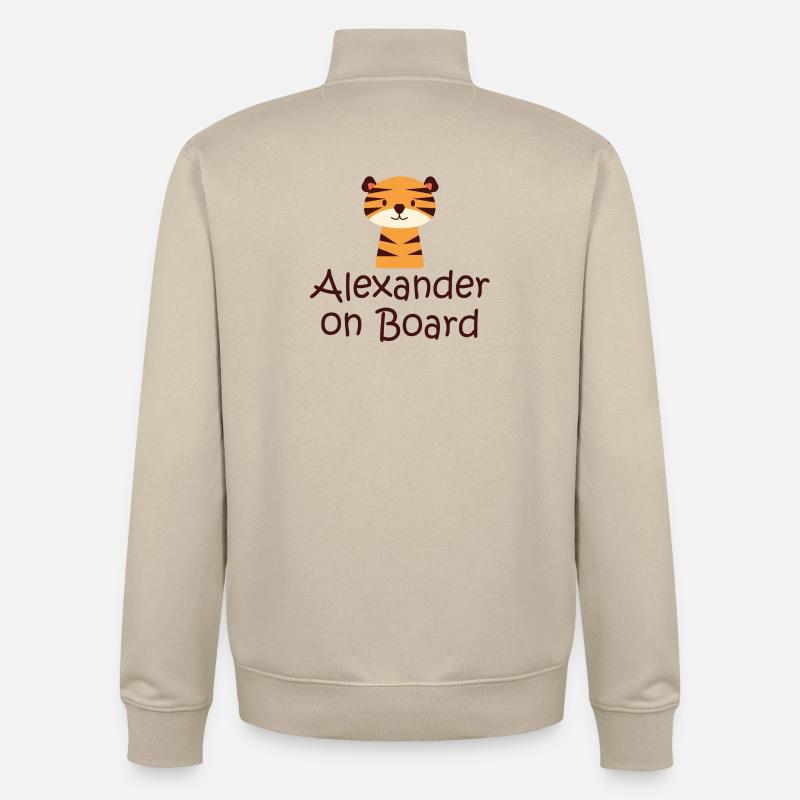 Alexander on board - Unisex Organic Zip Sweatshirt von Stanley/Stella - Cremebeige