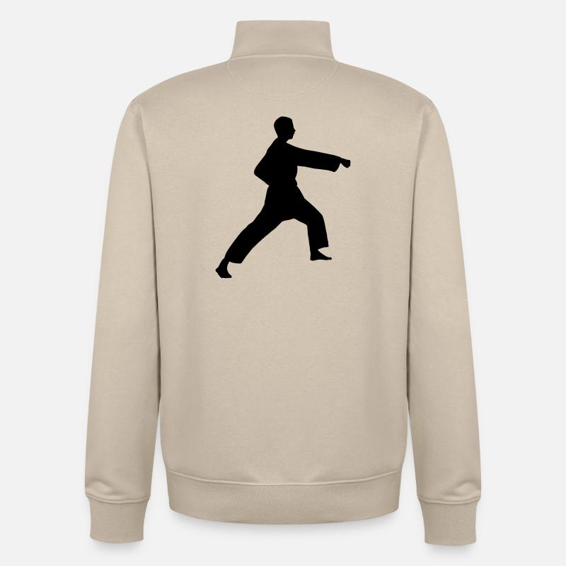 Punsch Karate oder Teakwondo Punsch - Unisex Organic Zip Sweatshirt von Stanley/Stella - Cremebeige