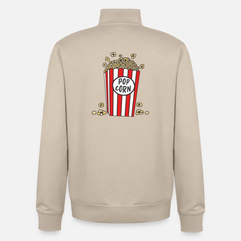 Pop-corn - Sweat zippé unisexe en coton bio Stanley/Stella - beige crème