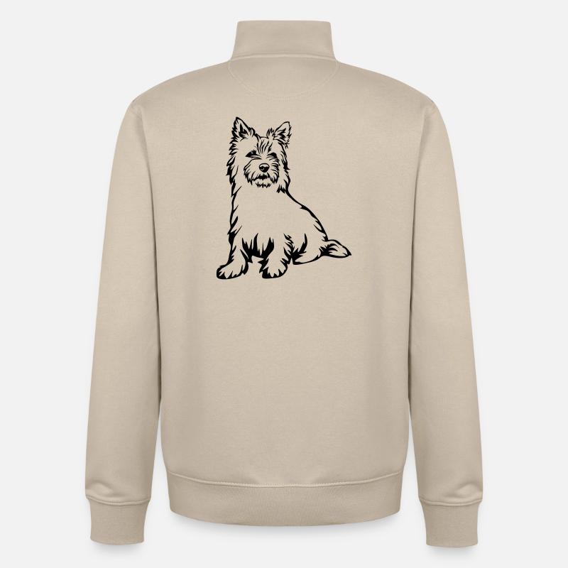 Cairn Terrier - Unisex Organic Zip Sweatshirt von Stanley/Stella - Cremebeige