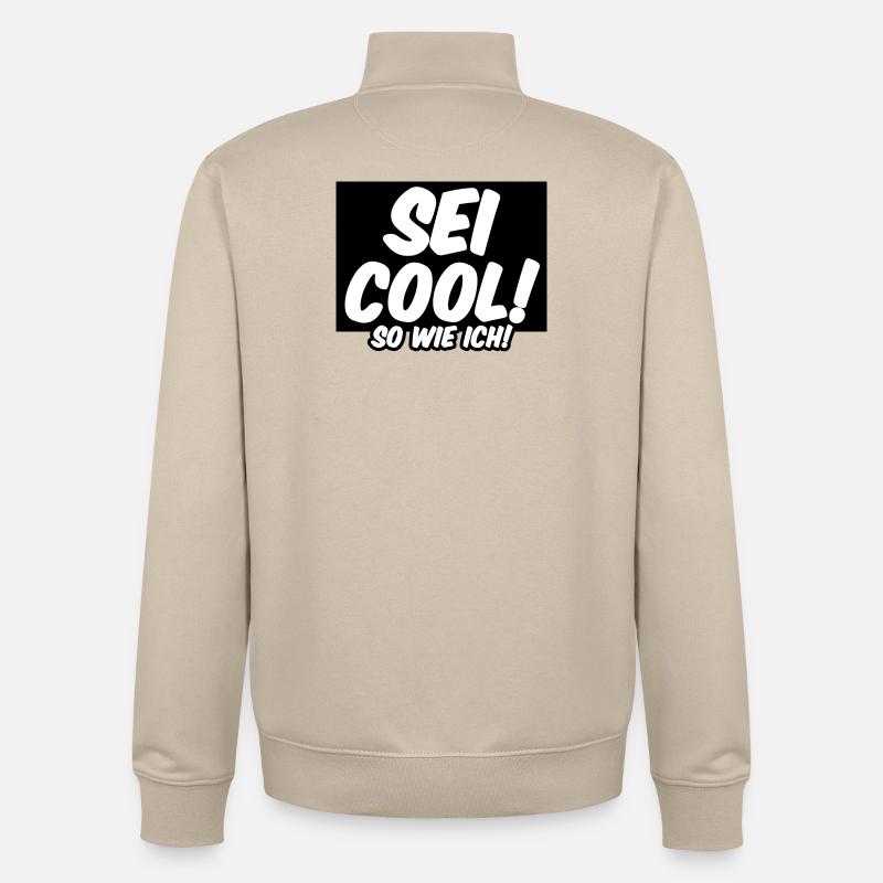 Cool Freunde Freundschaft Statement Sprüche - Unisex Organic Zip Sweatshirt von Stanley/Stella - Cremebeige