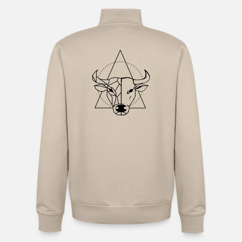 Bœuf - Sweat zippé unisexe en coton bio Stanley/Stella - beige crème