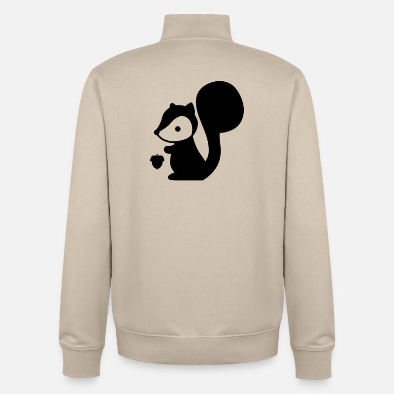 Eichhörnchen - Unisex Organic Zip Sweatshirt von Stanley/Stella - Cremebeige