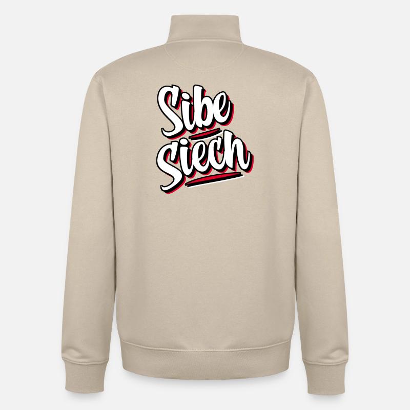 Sibe Siech Schweizerdeutsch Mundart - Unisex Organic Zip Sweatshirt von Stanley/Stella - Cremebeige