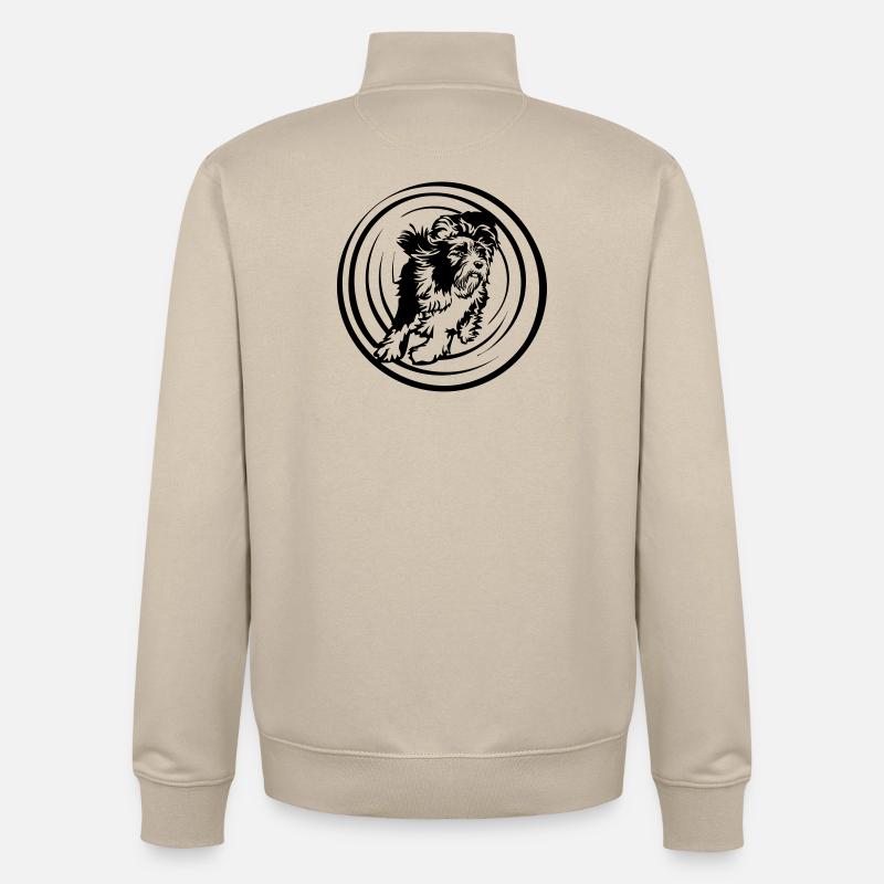 Bearded Collie - Unisex Organic Zip Sweatshirt von Stanley/Stella - Cremebeige