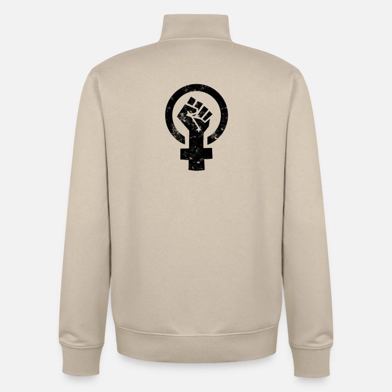 Frauen Power Venus Symbol - Unisex Organic Zip Sweatshirt von Stanley/Stella - Cremebeige