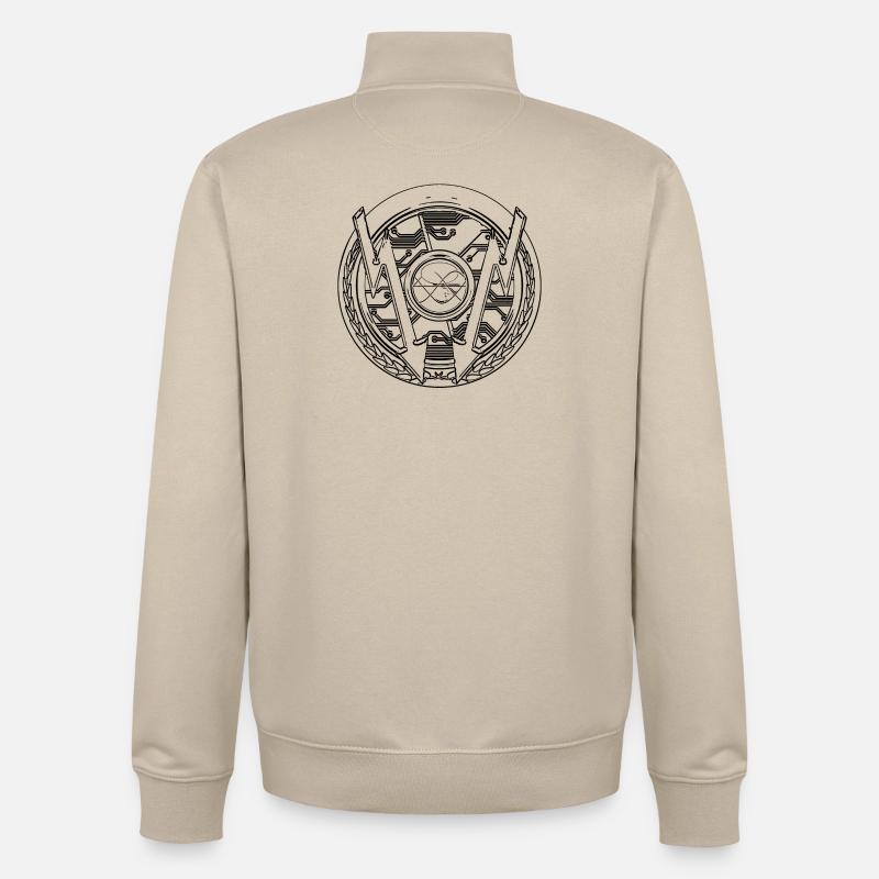 Craft Electric Pattern - Unisex Organic Zip Sweatshirt by Stanley/Stella - desert dust