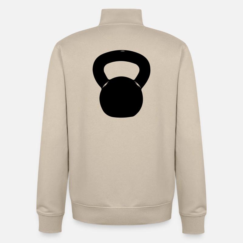 Kettlebell - Sweat zippé unisexe en coton bio Stanley/Stella - beige crème