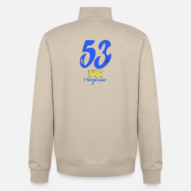 Mayenne - Sweat zippé unisexe en coton bio Stanley/Stella - beige crème