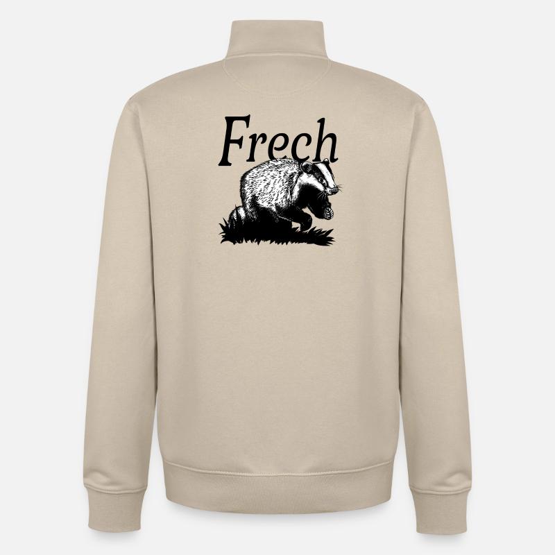 Frechdachs - Unisex Organic Zip Sweatshirt von Stanley/Stella - Cremebeige