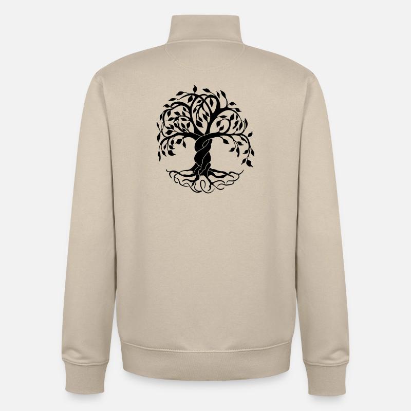 Yggdrasil der Baum des Lebens - Unisex Organic Zip Sweatshirt von Stanley/Stella - Cremebeige