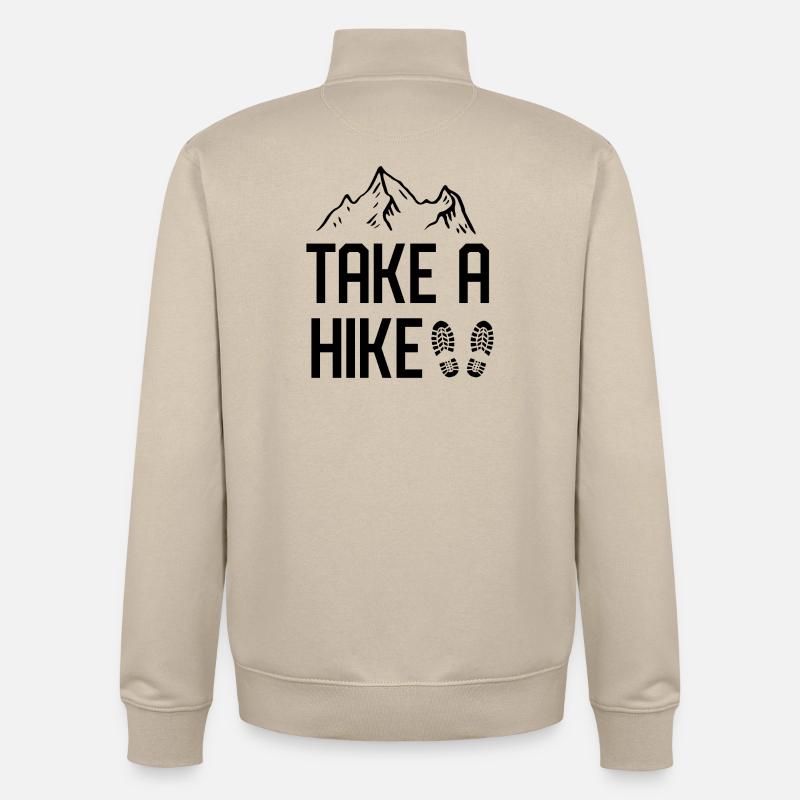 Machen Sie eine Wanderung - Unisex Organic Zip Sweatshirt von Stanley/Stella - Cremebeige
