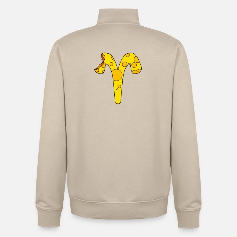 Sternzeichen Widder - Unisex Organic Zip Sweatshirt von Stanley/Stella - Cremebeige