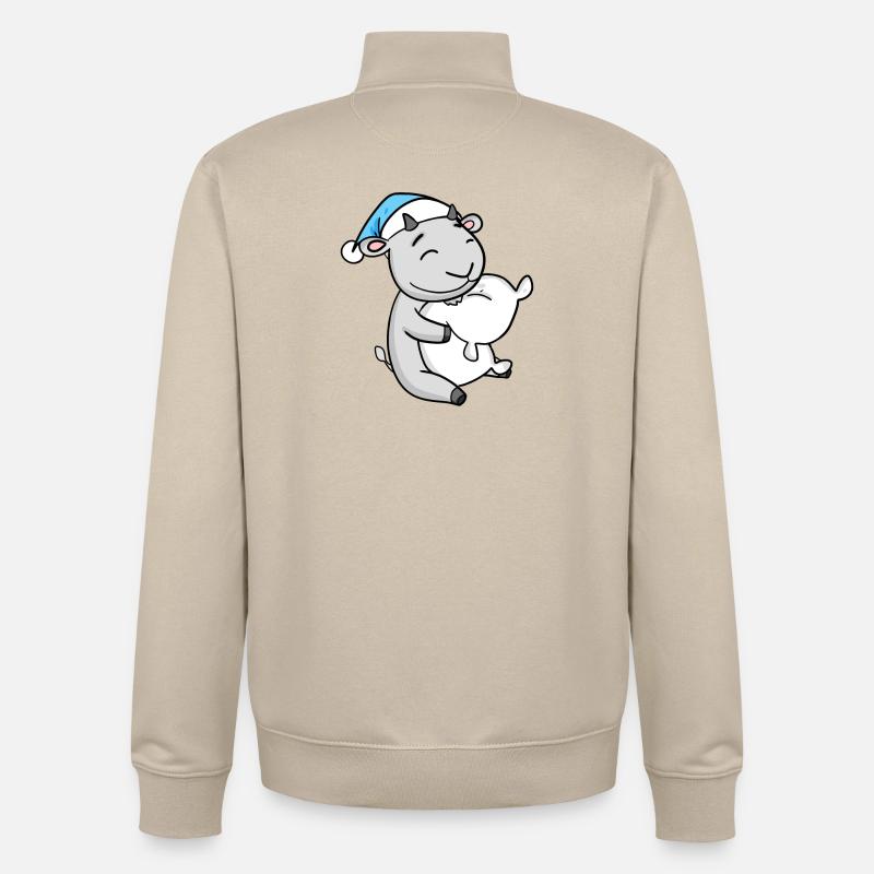 Chèvre Bébé Chèvre Domestique - Sweat zippé unisexe en coton bio Stanley/Stella - beige crème