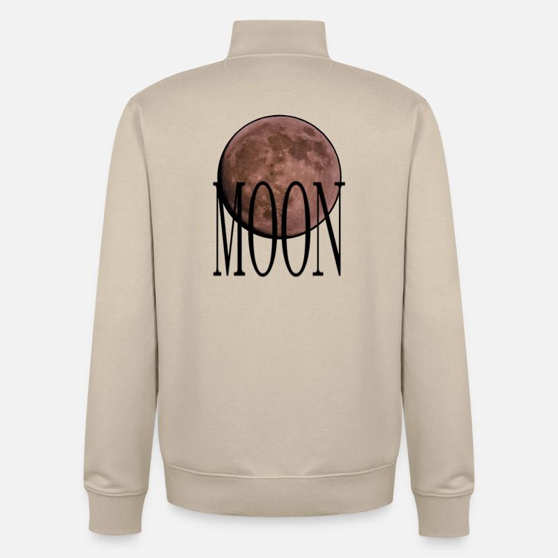 Cradle - Ruby Red Moon - Unisex Organic Zip Sweatshirt by Stanley/Stella - desert dust