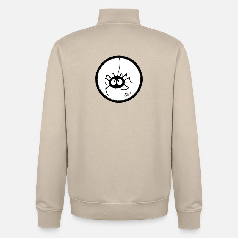 Araignée mignonne - Sweat zippé unisexe en coton bio Stanley/Stella - beige crème