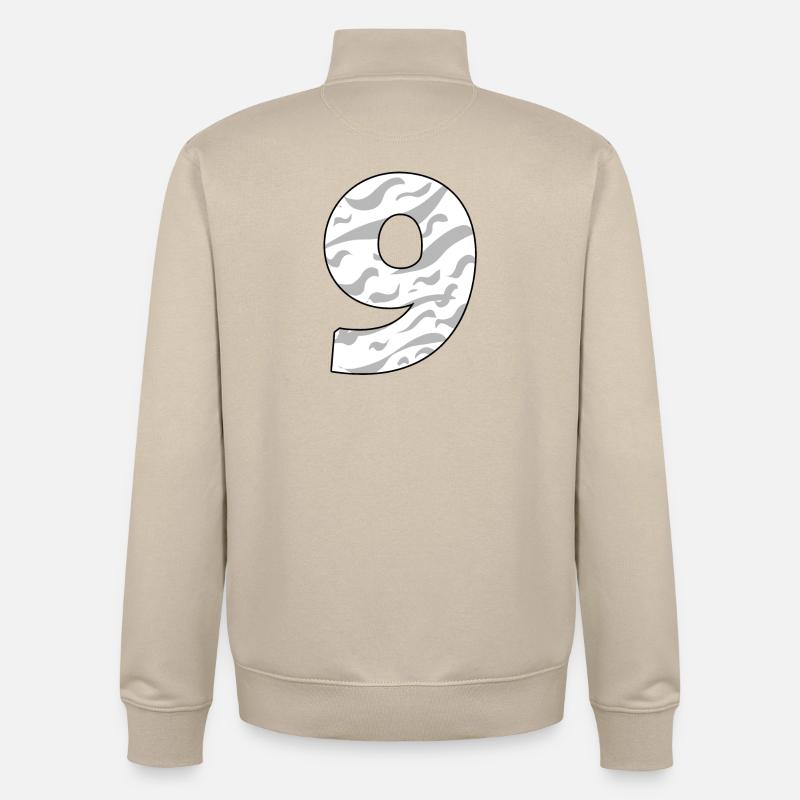 NINE - 9 - Unisex Organic Zip Sweatshirt by Stanley/Stella - desert dust