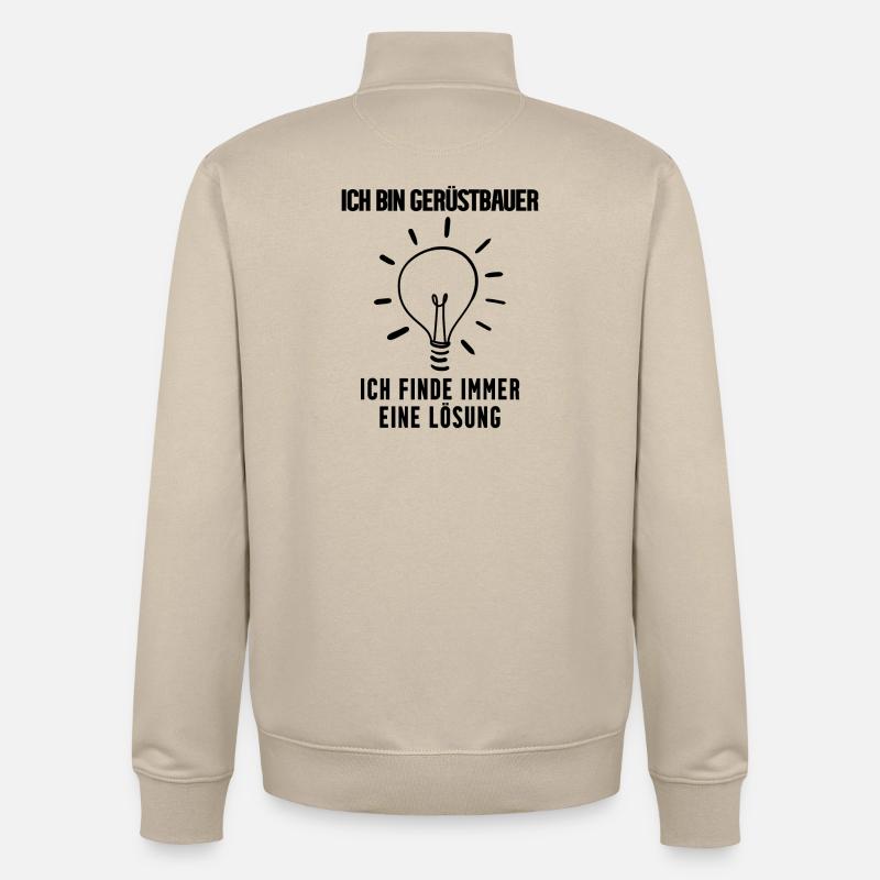 Gerüstbauer - Unisex Organic Zip Sweatshirt von Stanley/Stella - Cremebeige