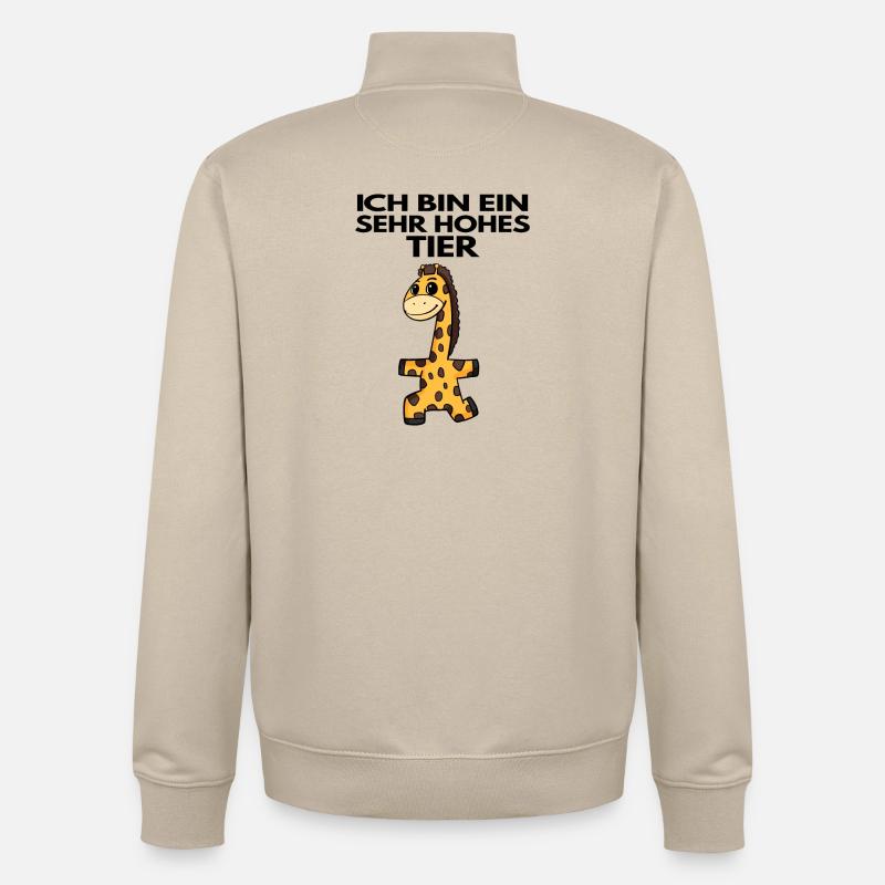 Teamleiter Giraffe Trainer Leitung Chef - Unisex Organic Zip Sweatshirt von Stanley/Stella - Cremebeige