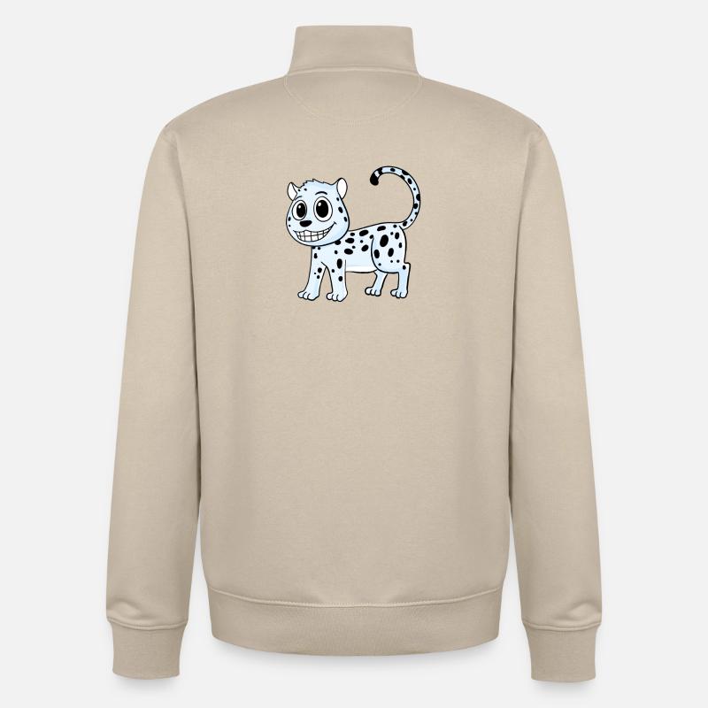 Snow Leopard Leopard - Unisex Organic Zip Sweatshirt by Stanley/Stella - desert dust