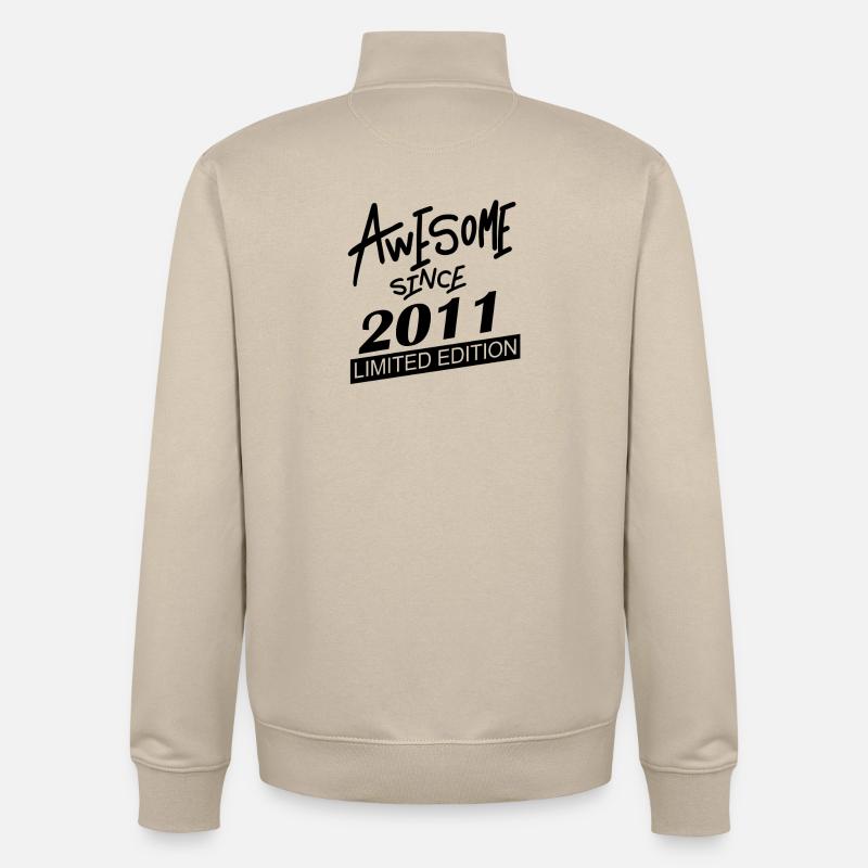 2011 - Millésime 2011 - Sweat zippé unisexe en coton bio Stanley/Stella - beige crème